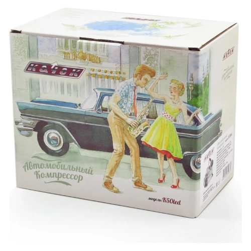 Автомобильный портативный компрессор Качок К50 LED фото 10