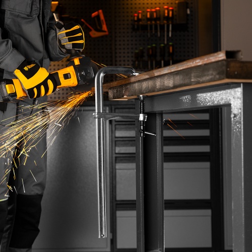 Струбцина F-образная, 80x400мм, кованая Denzel фото 8