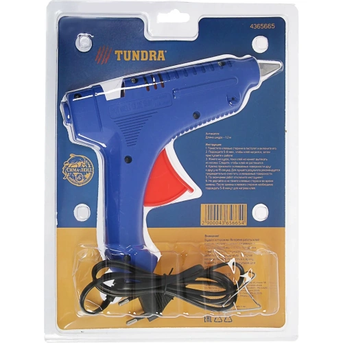 Клеевой пистолет ТУНДРА 80 Вт, 220 В, выключатель, индикатор, антикапля, шнур 1.2 м, 11 мм 4365665 фото 8