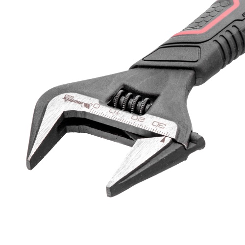 Ключ разводной, тонкие губки, фосфатированный, двухкомпонентная рукоятка, 250 мм, PRO Matrix фото 2