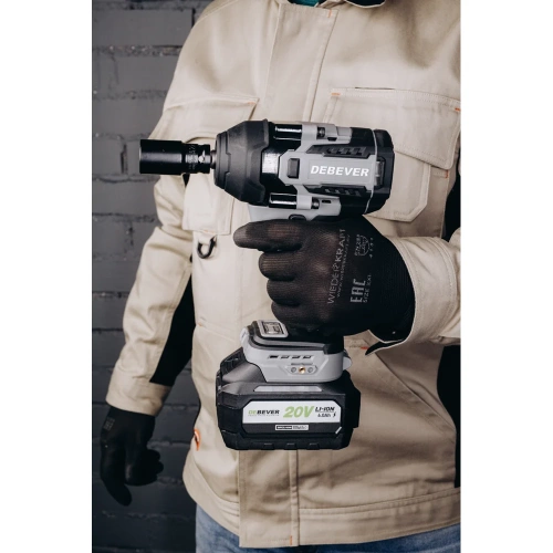 Гайковерт аккумуляторный Debever бесщеточный, ударный, квадрат 1/2,850Nm, 20B, (без АКБ и з/у) DBE-6348C фото 3 Гайковерт аккумуляторный Debever бесщеточный, ударный, квадрат 1/2,850Nm, 20B, (без АКБ и з/у) DBE-6348C фото 3