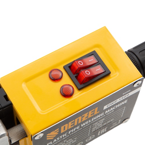 Аппарат для сварки пластиковых труб DWP-1500, 1500 Вт, 260-300 град, комплект насадок, 20-63 мм Denzel фото 7