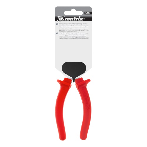 Длинногубцы изогнутые Econom, 180 мм, шлифованные, пластмассовые рукоятки Matrix фото 7