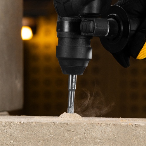 Бур по бетону, цельная крестовая пластина, 8x115 мм, SDS PLUS Denzel фото 10