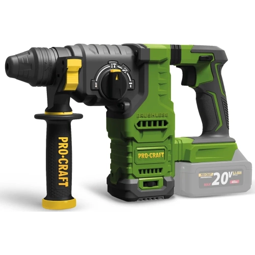 Перфоратор аккумуляторный бесщеточный PROCRAFT 20В 2,8 Дж, без АКБ и ЗУ PHA30 Перфоратор аккумуляторный бесщеточный PROCRAFT 20В 2,8 Дж, без АКБ и ЗУ PHA30