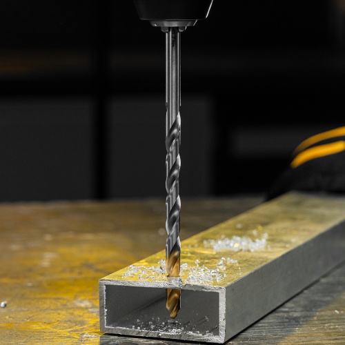 Сверло спиральное по металлу 7,0 х 156 мм, Р6М5, Golden Tip, удлиненное Denzel фото 10