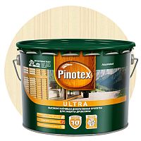 Пропитка для древесины Pinotex Ultra белая 9 л