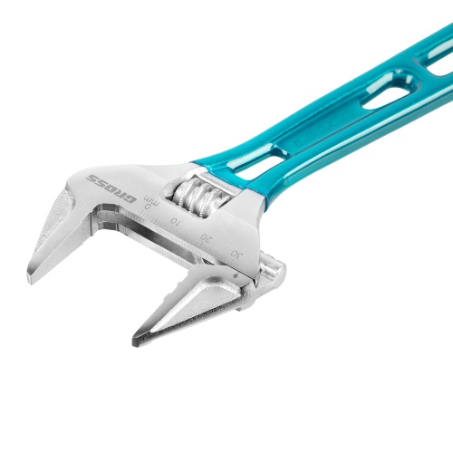 Ключ разводной 200 мм, CrV, облегченный Gross фото 4