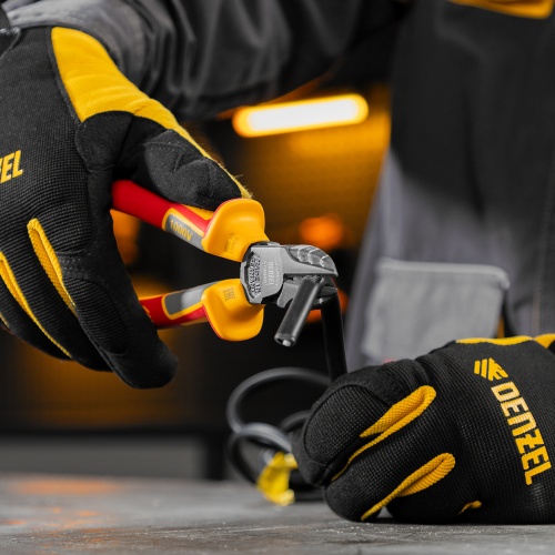 Бокорезы, диэлектрические рукоятки, до 1000 В, трехкомпонентные рукоятки, 180 мм Denzel фото 9