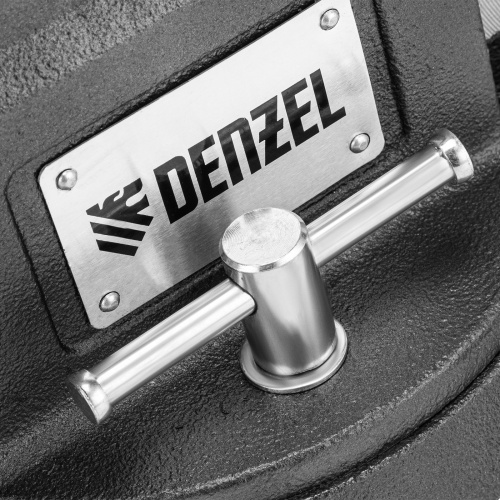 Тиски слесарные BVH-125, 125 мм, поворотные, стальная направляющая, с наковальней //Denzel фото 15