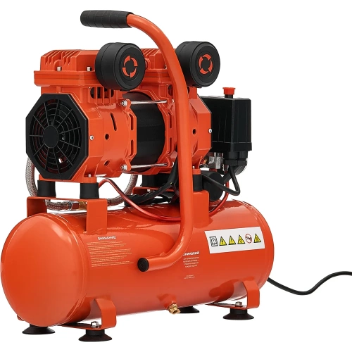 Безмасляный малошумный компрессор (9 л; 8 бар; 195 л/мин) Gigant GSWK-9/1400 фото 5