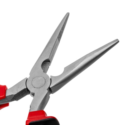 Длинногубцы прямые Nickel, 200 мм, никелированные, двухкомпонентные рукоятки Matrix фото 5