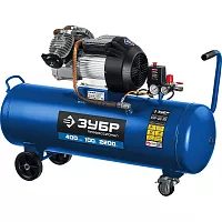 Воздушный масляный компрессор ЗУБР Профессионал 400 л/мин, 100 л, 2200 Вт, КПМ-400-100