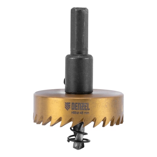 Коронка по металлу HSS, 45 мм, нитридтитановое покрытие Denzel фото 3