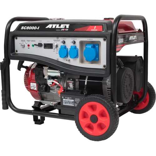 Бензиновый генератор ATLET (6.5кВт ручной и электростартер, колеса и ручки) SC8000-I фото 6