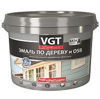 Эмаль по дереву VGT Профи база А супербелая 8,1 л/10 кг
