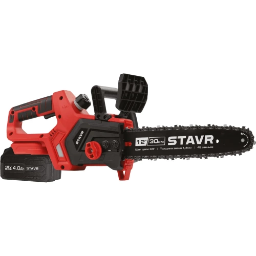 Цепная пила Ставр SCS 18BL-30-1B, 18V, BL, шина 30 см, автосмазка, LCD STAVR (1х4.0Ач, ЗУ, сумка) 9060100063 фото 3 Цепная пила Ставр SCS 18BL-30-1B, 18V, BL, шина 30 см, автосмазка, LCD STAVR (1х4.0Ач, ЗУ, сумка) 9060100063 фото 3