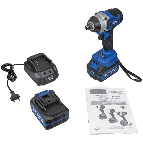 Гайковерт ударный аккумуляторный бесщеточный Redbo OAW-21/1000BL 28312 фото 8
