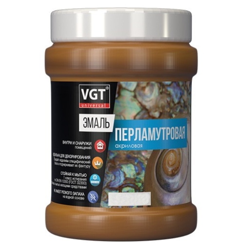 Эмаль универсальная VGT перламутровая бронза 10 кг