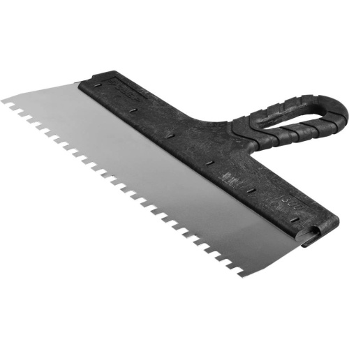 Шпатель фасадный Зубр Мастер 10078-30-06 с пластиковой ручкой и зубьями 6х6 мм 300 мм