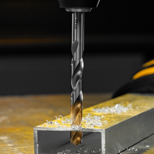 Сверло спиральное по металлу 10 x 133 мм, Р6М5, Golden Tip  Denzel фото 10