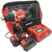 Аккумуляторный шуруповерт DEVON 2 АКБ 4 Ач, ЗУ, сумка, 5203-Li-20-SET