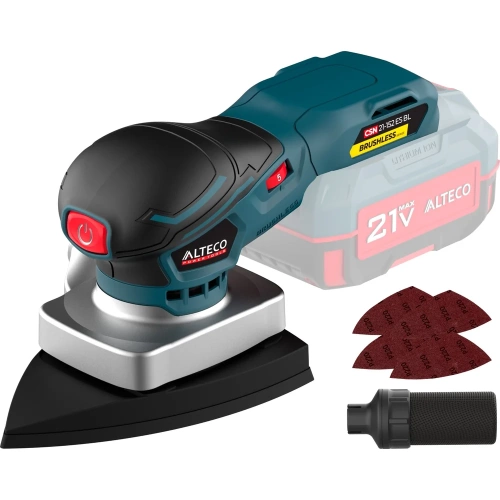Бесщеточная аккумуляторная шлифмашина ALTECO CSN 21-152 ES BL Solo 78003 Бесщеточная аккумуляторная шлифмашина ALTECO CSN 21-152 ES BL Solo 78003