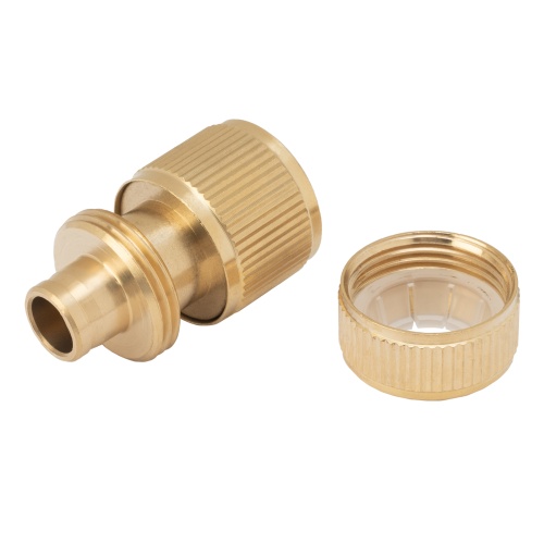 Соединитель латунный, быстросъемный для шланга 1/2, аквастоп Palisad фото 3