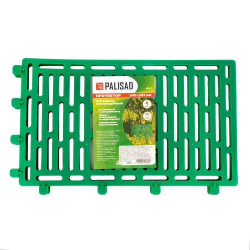 Протектор для защиты стволов деревьев, комплект 4 шт., зеленый Palisad фото 9