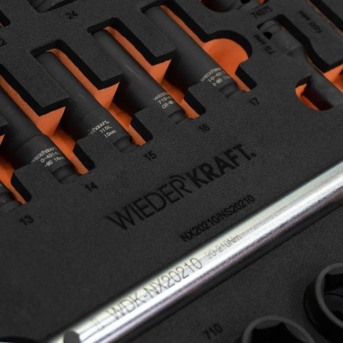 Набор пневматического и динамометрического инструмента WIEDERKRAFT в ложементе, 38 предметов WDK-3740X фото 5