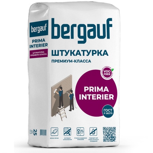 Штукатурка Bergauf Prima Interier премиум класс 25 кг