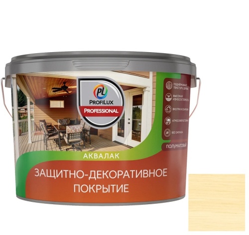Лак защитно-декоративный акриловый Profilux Professional бесцветный 9 л Лак защитно-декоративный акриловый Profilux Professional бесцветный 9 л