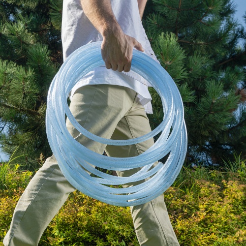 Шланг поливочный прозрачный армированный 3-х слойный, 1/2", 15 м Palisad фото 5
