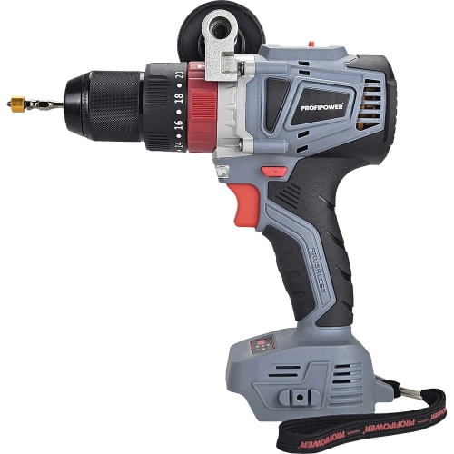 Аккумуляторная дрель бесщеточная ударная Profipower MKDHP-18V (без акб,18В,80Нм, 2 скорости,магнитная бита,рукоятка,в коробке) E0162 фото 5 Аккумуляторная дрель бесщеточная ударная Profipower MKDHP-18V (без акб,18В,80Нм, 2 скорости,магнитная бита,рукоятка,в коробке) E0162 фото 5