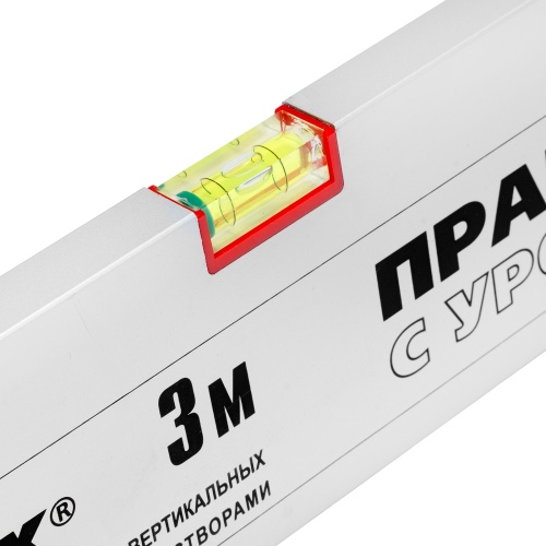 Правило алюминиевое с уровнем, L-3.0 м, 2 ручки Matrix фото 3