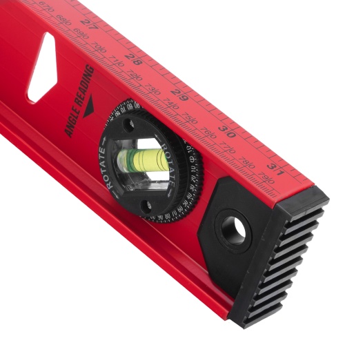 Уровень алюминиевый "Рельс", 800 мм, 3 глазка, усиленный Matrix фото 5