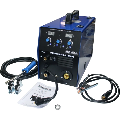 Сварочный полуавтомат инверторный Brima MIG/MMA 250-1 380В моноблок ЦБ-00000040