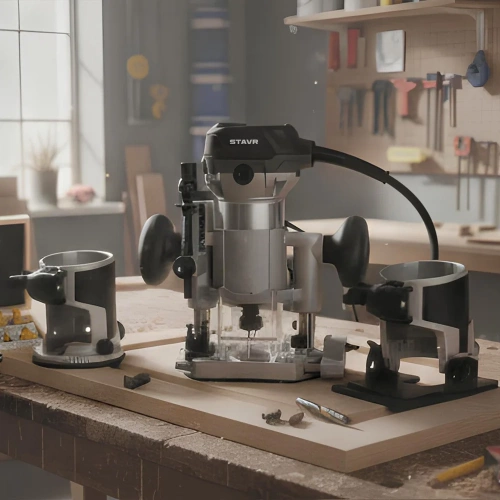 Фрезер сетевой с базами Ставр 750 Вт, 40 мм, цанги 6/8 мм, STAVR SR 750-3SET, 9031400036 фото 11