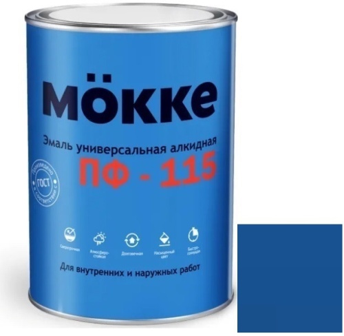 Эмаль алкидная Mokke ПФ-115 синяя 5 кг