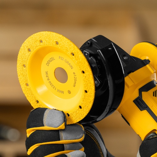 Чашка твёрдосплавная зачистная,125 мм, Плоская, мелкое зерно #32// Denzel фото 8