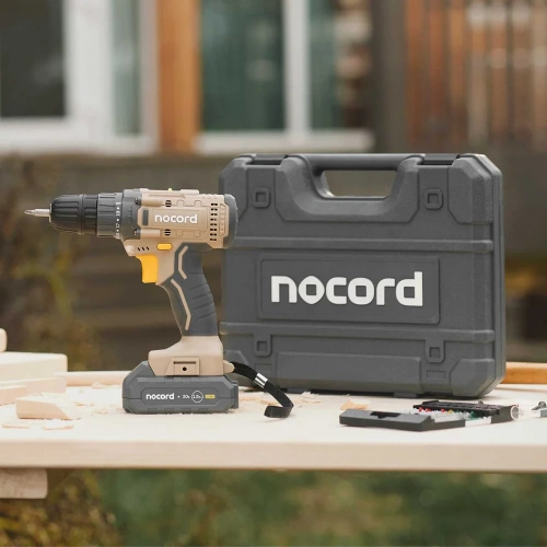 Аккумуляторная дрель-шуруповерт Nocord NCD-20.2.15.C 20В, 2x1.5 А·ч Li-Ion, в кейсе + 24 предмета оснастки 900194.NCD-20.2.15.C-2 фото 10