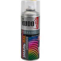 Эмаль аэрозольная универсальная Kudo KU-01018 Ral 1018 желтый цинк 520 мл