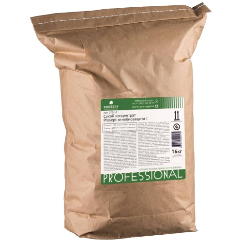 Огнебиозащита Prosept 075-16 I бесцветный красный сухой концентрат 16 кг