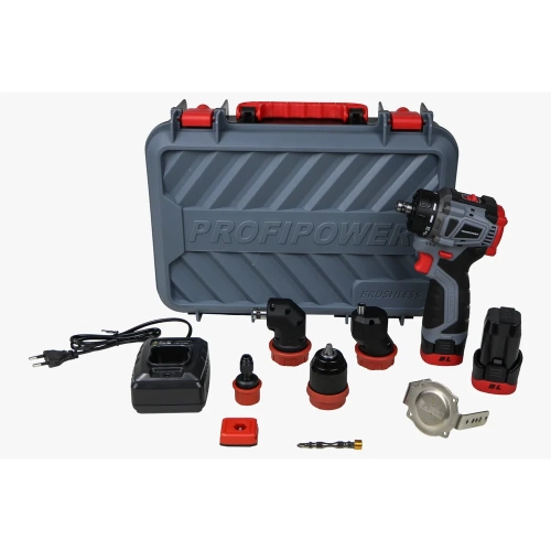 Аккумуляторный бесщеточный шуруповерт Profipower Комби BL-161C (16В, 40Нм, Li-ion 2шт, 2.0Ач, 2 скорости, 0.8-10мм, З/У, в кейсе) E0249 Аккумуляторный бесщеточный шуруповерт Profipower Комби BL-161C (16В, 40Нм, Li-ion 2шт, 2.0Ач, 2 скорости, 0.8-10мм, З/У, в кейсе) E0249