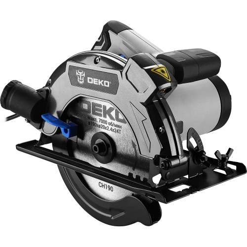 Дисковая (циркулярная) пила DEKO CSDK-1800 PRO, 1800Вт, 190мм диск поддержание оборотов, плавный пуск 085-1152 фото 5