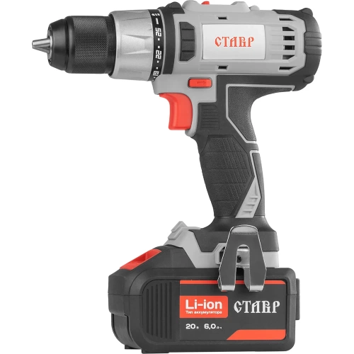 Аккумуляторная дрель- шуруповерт Ставр 20В ЕАП, 40Нм, 13 мм, ДА-20 (без АКБ и ЗУ), 9020100376 фото 6