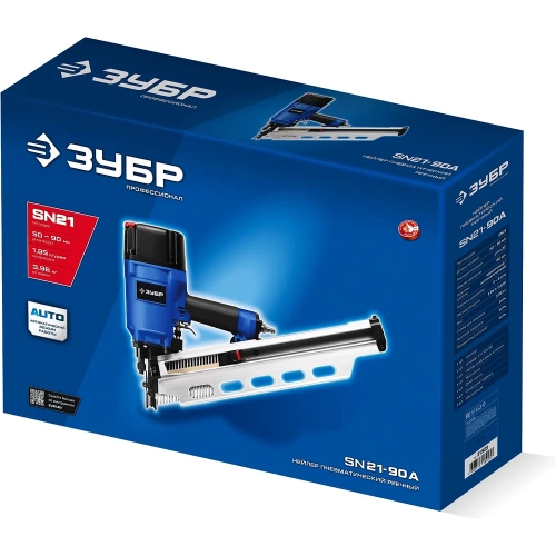 Пневматический нейлер для реечных гвоздей ЗУБР SN21-90A, SN21 50-90 мм, Профессионал 31923 фото 9