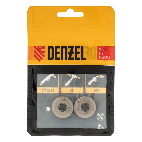 Подающий ролик, V профиль под стальную проволоку 0,8-1мм, посадка квадрат, 2 шт Denzel фото 5