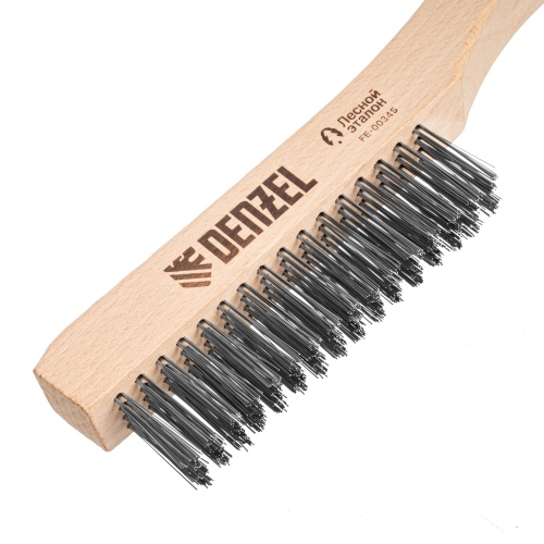 Щетка зачистная 4-х рядная, прямая проволока из нержавеющей стали с деревянной ручкой, EFP// Denzel фото 4 Щетка зачистная 4-х рядная, прямая проволока из нержавеющей стали с деревянной ручкой, EFP// Denzel фото 4