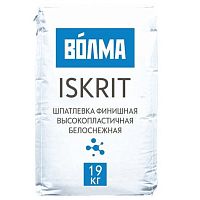 Шпатлевка финишная полимерная Волма Iskrit белая 19 кг
